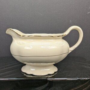 Vintage Homer Laughlin Virginia Rose Creamer D 46 N 8 Ivory with Gold Trim